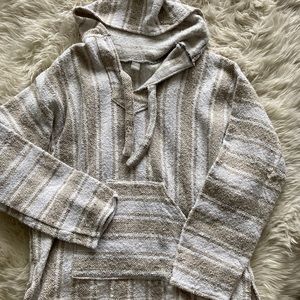 Ethnic authentic Mexican poncho hoodie